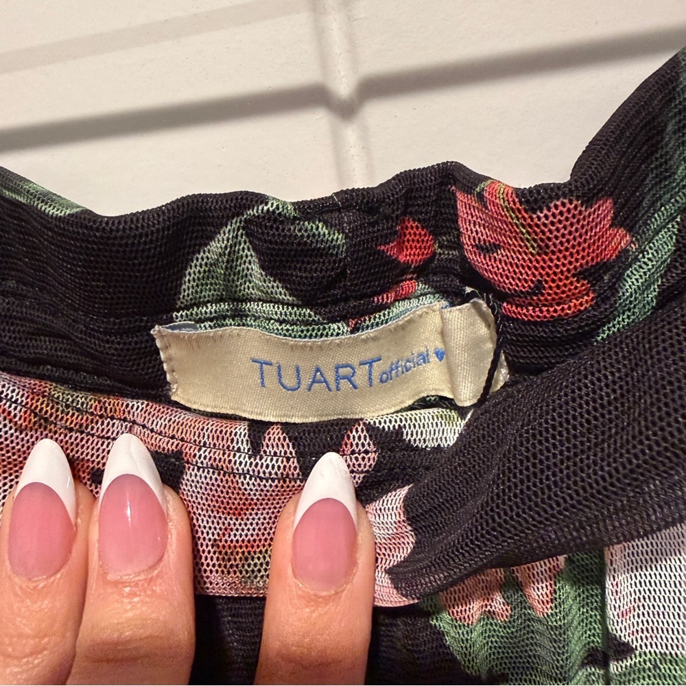 Elegant Black Floral Maxi Skirt - Picture 5 of 14